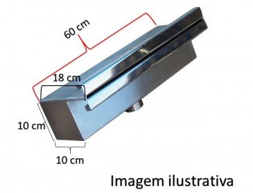 Cascata de Embutir 60 cm Reforçada de Lâmina Inox 304