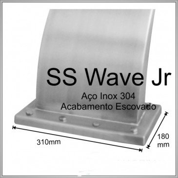 Cascata em Aço Inox 307 Wave Junior com 37 cm