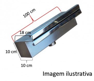 Cascata Embutir 100 cm Reforçada de Lâmina Inox 304