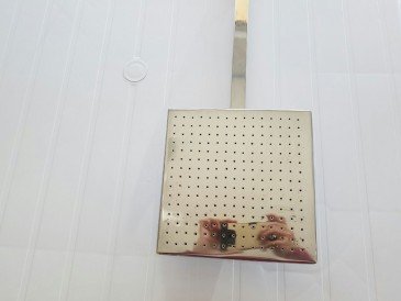 Ducha de Parede Quadrada em Aço Inox para Piscinas