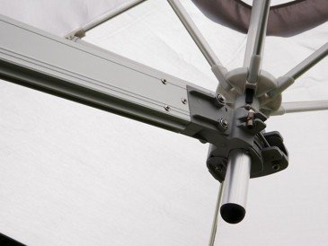 Ombrelone Duoflex Sextavado Com Dois Braços Articulados e Base Redonda