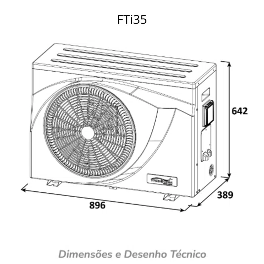 Aquecedor Bomba de Calor Fromtherm FTi 35 (trocador de calor piscina)