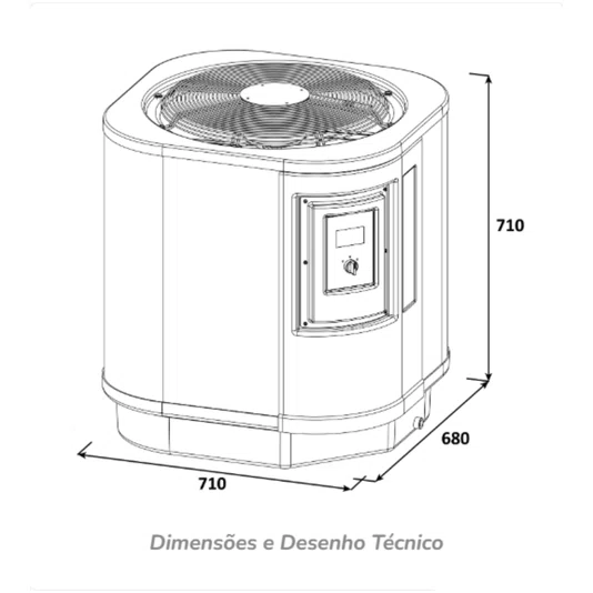 Aquecedor Bomba de Calor Piscinas FT-100 Fromtherm