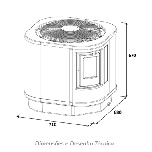 Aquecedor Bomba de Calor Piscinas FT-60 Fromtherm