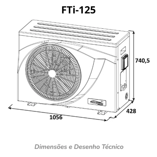 Aquecedor Bomba de Calor Piscinas FTi 125 Inverter Fromtherm