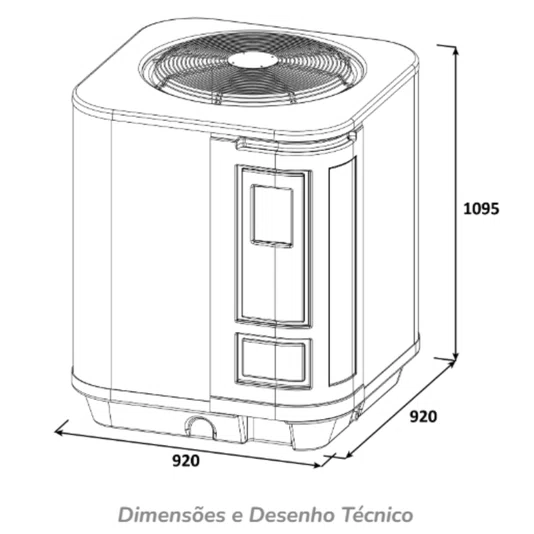 Aquecedor Bomba Trocador de Calor para Piscina FT-240 FROMTHERM