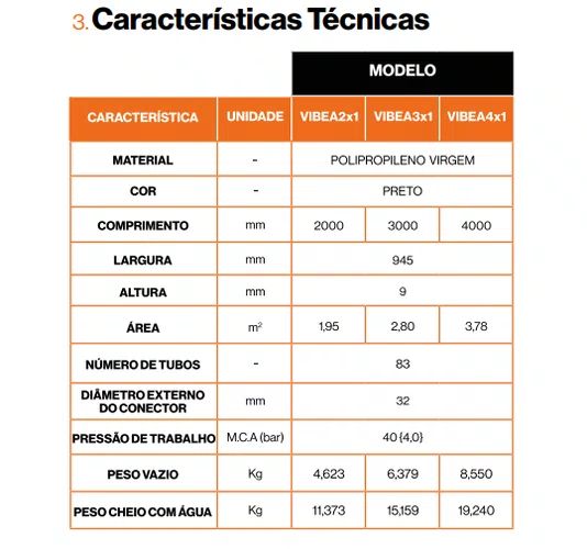 Aquecedor Solar Vibea 3x1