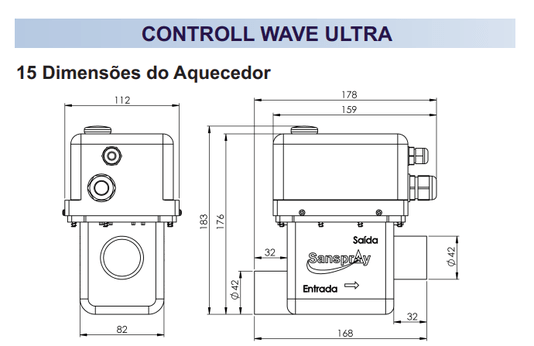 Aquecedor Ultra Para Banheiras/SPAS 8000 W 220 V
