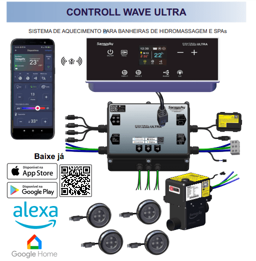 Aquecedor Ultra Para Banheiras/SPAS 8000 W 220 V