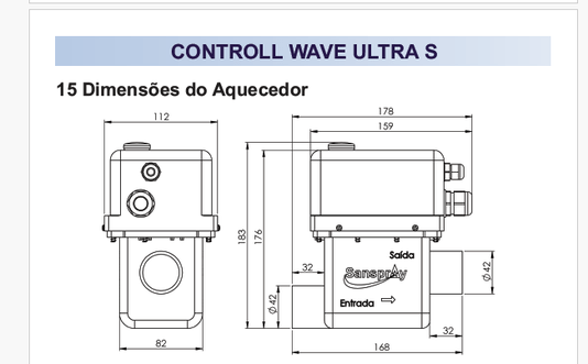 Aquecedor Ultra S Para Banheiras/SPAS 8000 W 220 V