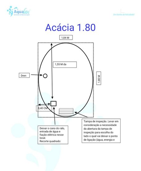Banheira Acácia Master Individual em Gel Coat