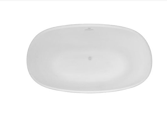 Banheira Oval de Imersão Contento Freestanding em Luxecast Solid Surface