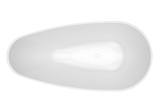 Banheira Oval de Imersão Elipsa Freestanding em Solid Surface Fosco ou Polido