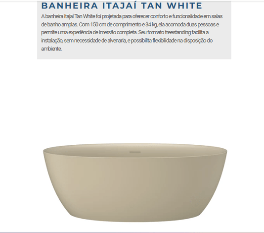 Banheira de Imersão Itajaí em Acrílico Coloridas*