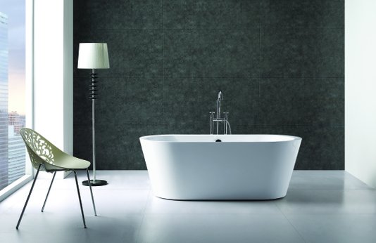 Banheira Oval de Imersão Maya Freestanding em Acrilico