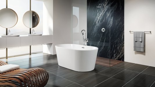 Banheira Oval de Imersão Maya Freestanding em Acrilico