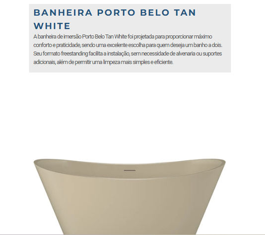 Banheira de Imersão Porto Belo Dupla em Acrílico Coloridas*