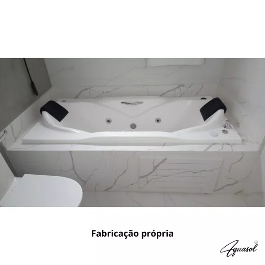 Banheira Dupla de Hidromassagem Completa Bari em Acrílico *