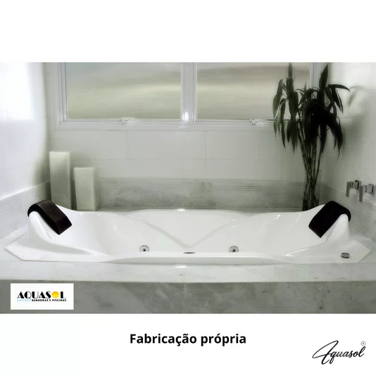 Banheira Dupla de Hidromassagem Completa Bari em Acrílico *