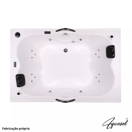 Banheira Dupla de Hidromassagem Completa Gardênia Diamante em Acrílico *