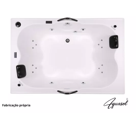 Banheira Dupla de Hidromassagem Gardênia Slim Plus em Acrílico *