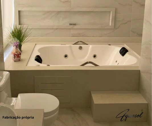Banheira Dupla de Hidromassagem Gardênia Slim Plus em Acrílico *