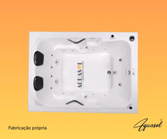 Banheira Dupla de Hidromassagem Gardênia Slim Plus em Acrílico *