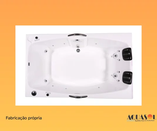 Banheira Dupla de Hidromassagem Gloriosa Diamante em Acrílico *