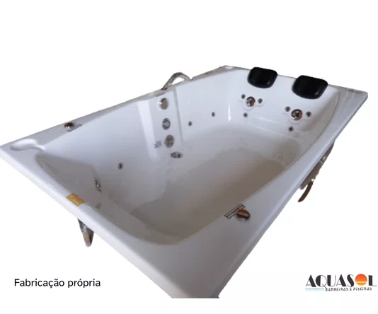 Banheira Dupla de Hidromassagem Gloriosa Diamante em Acrílico *