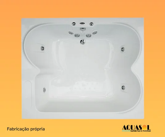 Banheira Dupla de Hidromassagem Marbella 7000 Master em Gel Coat