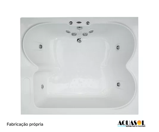 Banheira Dupla de Hidromassagem Marbella 7000 Slim em Gel Coat