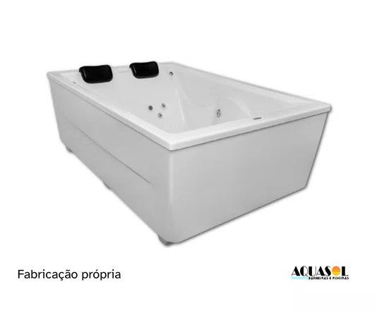 Banheira Dupla de Hidromassagem Premium Roma em Acrílico *