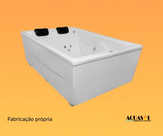Banheira Dupla de Hidromassagem Premium Roma em Gel Coat
