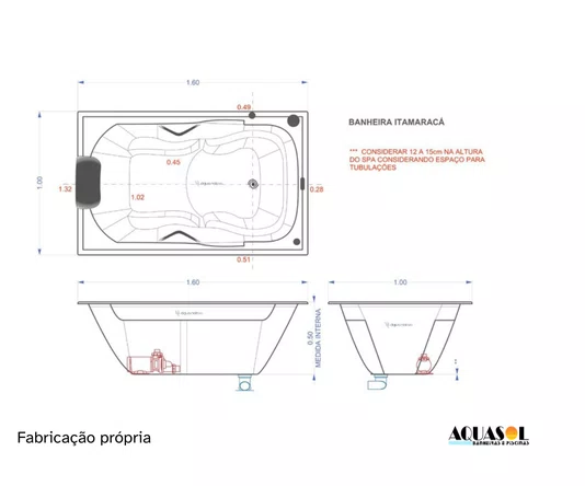 Banheira Dupla de Hidromassagem Itamaracá Slim Plus em Acrílico