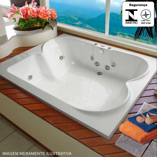 Banheira Dupla Marbella 7000 Premium em Gel Coat