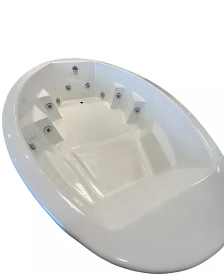 Banheira Hidro Oval Pérola 2,10x1,30 Gel Coat - Entrega Imediata