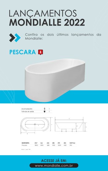 Banheira Imersão Pescara em Acrílico