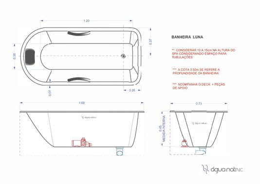 Banheira Oval Luna Slim Plus em Gel Coat