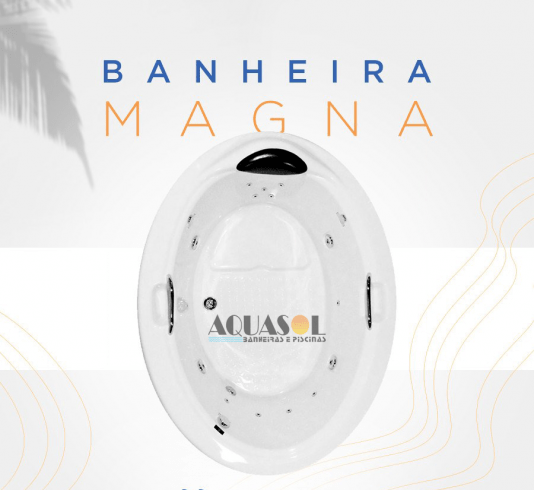 Banheira Oval Magna em Acrílico Slim Plus