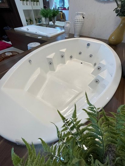 Banheira Hidro Oval Pérola 2,10x1,30 Gel Coat - Entrega Imediata