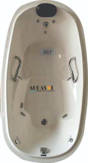 Banheira Oval Safira Slim Plus em Acrilico