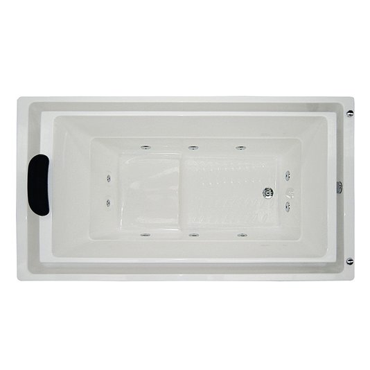 Banheira Retangular Olbia Borda Infinita em Gel Coat