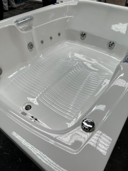 Banheira Retangular Dupla Almeria Master em Gel Coat