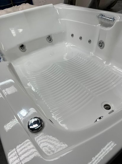 Banheira Retangular Dupla Almeria Premium em Gel Coat