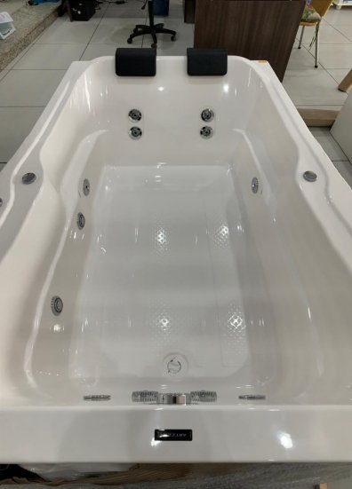 Banheira Retangular Dupla Capri em Gel Coat Premium