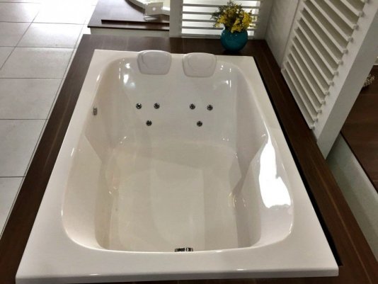 Banheira Retangular Dupla M10 em Gel Coat Padrão