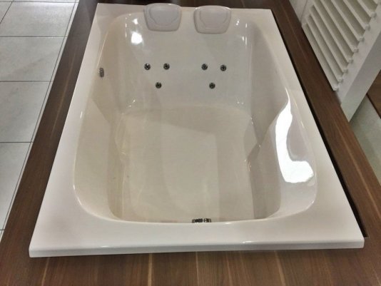 Banheira Retangular Dupla M10 em Gel Coat Padrão