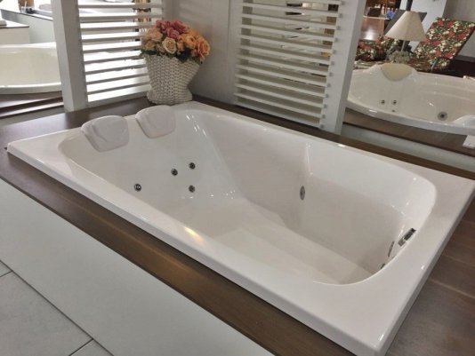 Banheira Retangular Dupla M10 em Gel Coat Padrão