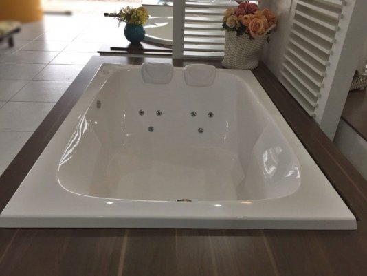 Banheira Retangular Dupla M10 em Gel Coat Padrão