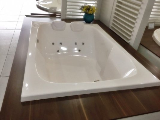 Banheira Retangular Dupla M10 em Gel Coat Padrão